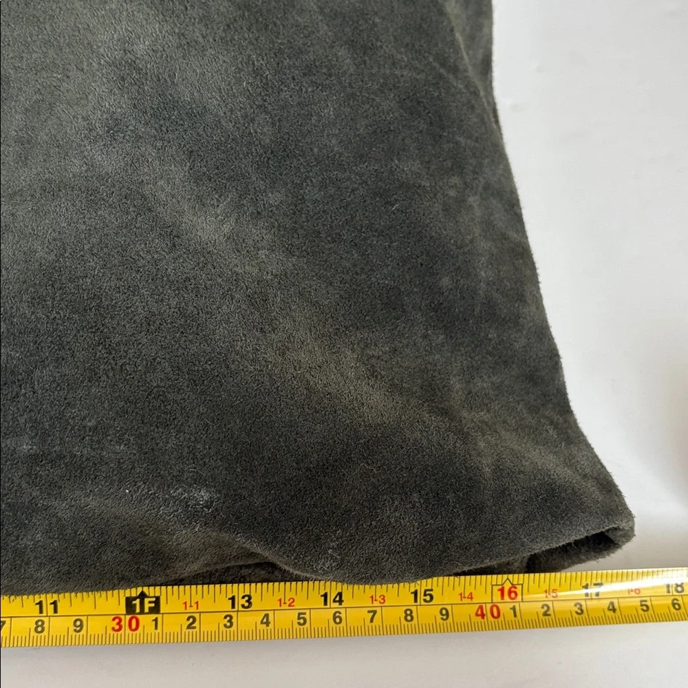 Made in Italy (no brand) olive green leather large tote shoulder bag boho style - Picture 10 of 16